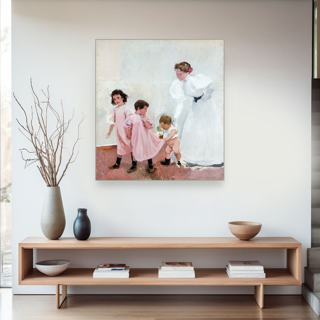 Moja supruga i deca, Joaquín Sorolla, My wife and children, slika na platnu 4 Moja supruga i deca, Joaquín Sorolla, My wife and children, slika na platnu - Slika 4