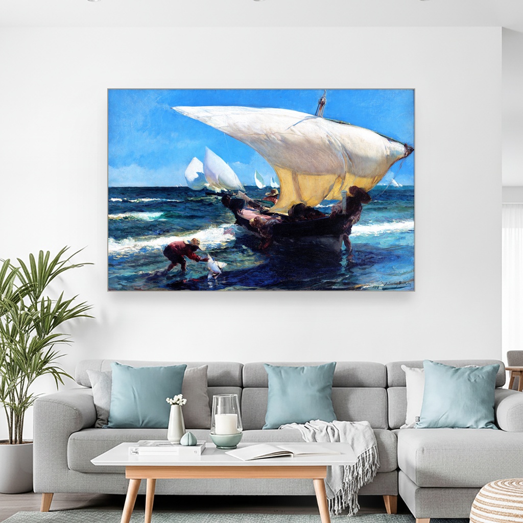 Obala Valensije, Joaquín Sorolla, On the Coast of Valencia, slika na platnu 2 Obala Valensije, Joaquín Sorolla, On the Coast of Valencia, slika na platnu - Slika 2