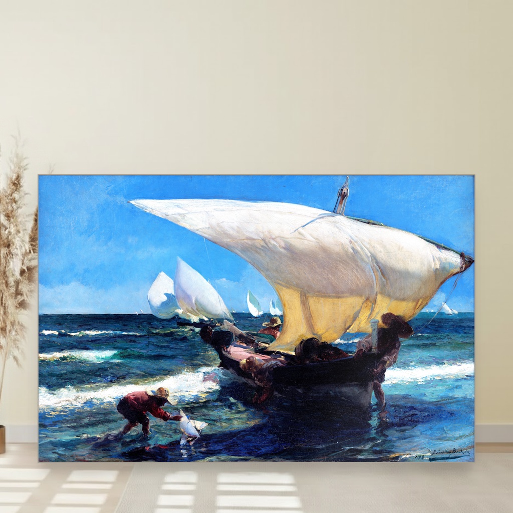 Obala Valensije, Joaquín Sorolla, On the Coast of Valencia, slika na platnu 1 Obala Valensije, Joaquín Sorolla, On the Coast of Valencia, slika na platnu