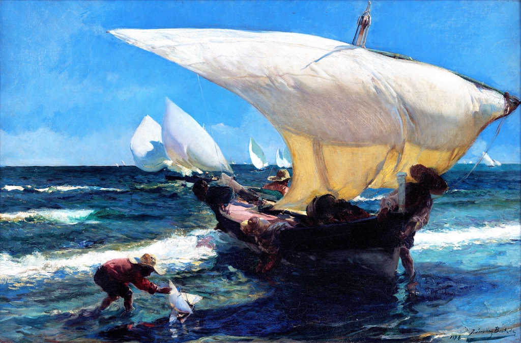 Obala Valensije, Joaquín Sorolla, On the Coast of Valencia, slika na platnu 8 Obala Valensije, Joaquín Sorolla, On the Coast of Valencia, slika na platnu - Slika 8