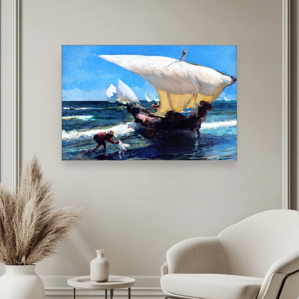 Obala Valensije, Joaquín Sorolla, On the Coast of Valencia, slika na platnu 3 Obala Valensije, Joaquín Sorolla, On the Coast of Valencia, slika na platnu - Slika 3