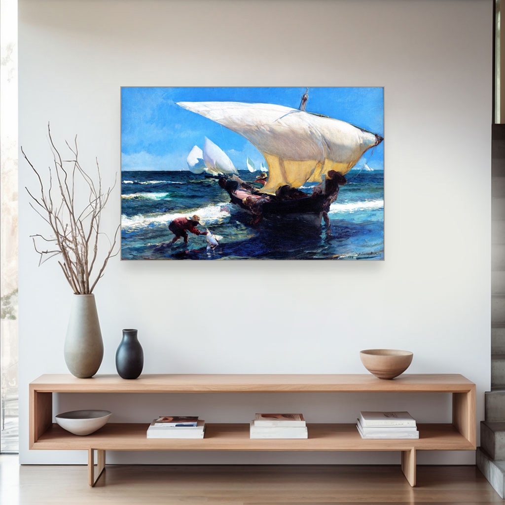 Obala Valensije, Joaquín Sorolla, On the Coast of Valencia, slika na platnu 4 Obala Valensije, Joaquín Sorolla, On the Coast of Valencia, slika na platnu - Slika 4