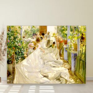 Šivenje jedra, Joaquín Sorolla, Sewing the Sail, slika na platnu