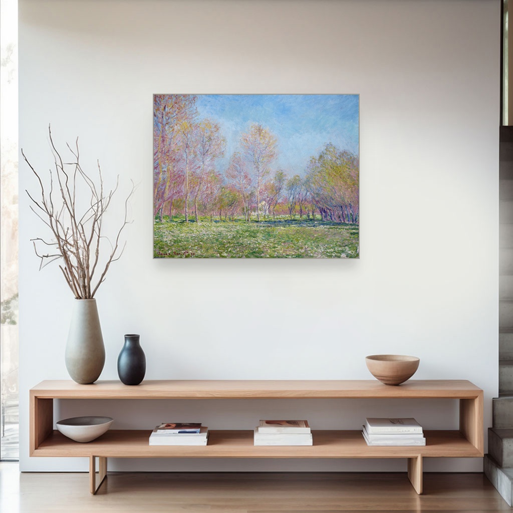 Proleće u Živerni, Klod Mone, Spring in Giverny, slika na platnu 4 Proleće u Živerni, Klod Mone, Spring in Giverny, slika na platnu - Slika 4