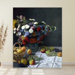 Mrtva priroda sa cvećem i voćem, Henri Fantin-Latour, Still Life with Flowers and Fruit, slika na platnu