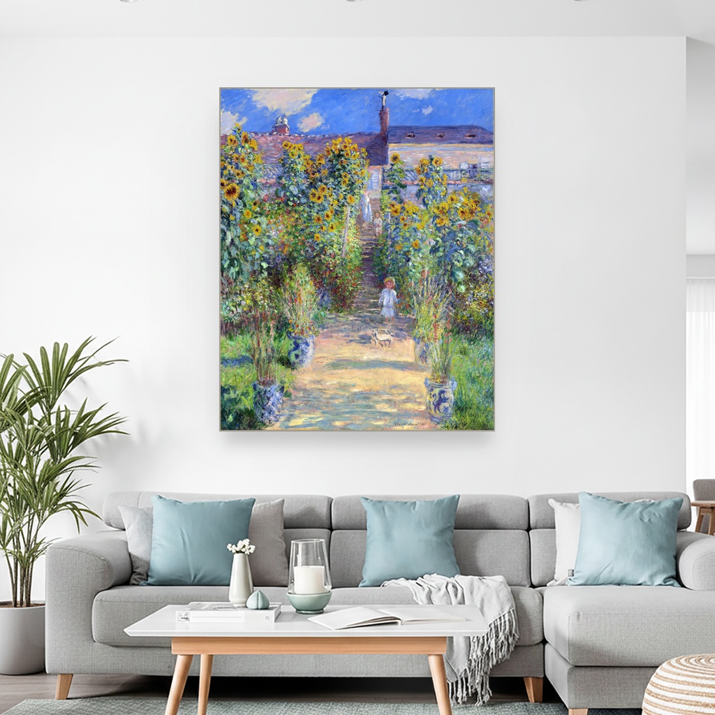 Vrt umetnika u Vétheuilu, Claude Monet, The Artists Garden at Vétheuil, slika na platnu 2 Vrt umetnika u Vétheuilu, Claude Monet, The Artists Garden at Vétheuil, slika na platnu - Slika 2