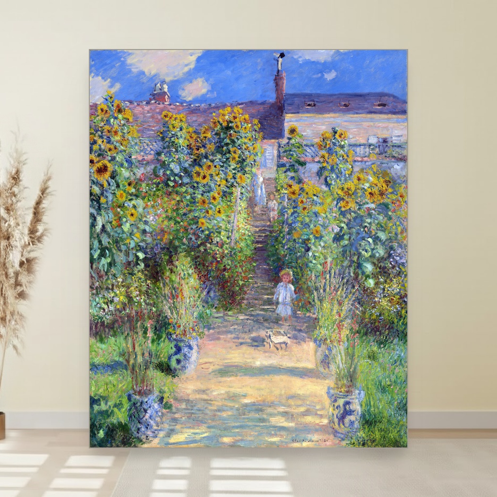 Vrt umetnika u Vétheuilu, Claude Monet, The Artists Garden at Vétheuil, slika na platnu 1 Vrt umetnika u Vétheuilu, Claude Monet, The Artists Garden at Vétheuil, slika na platnu