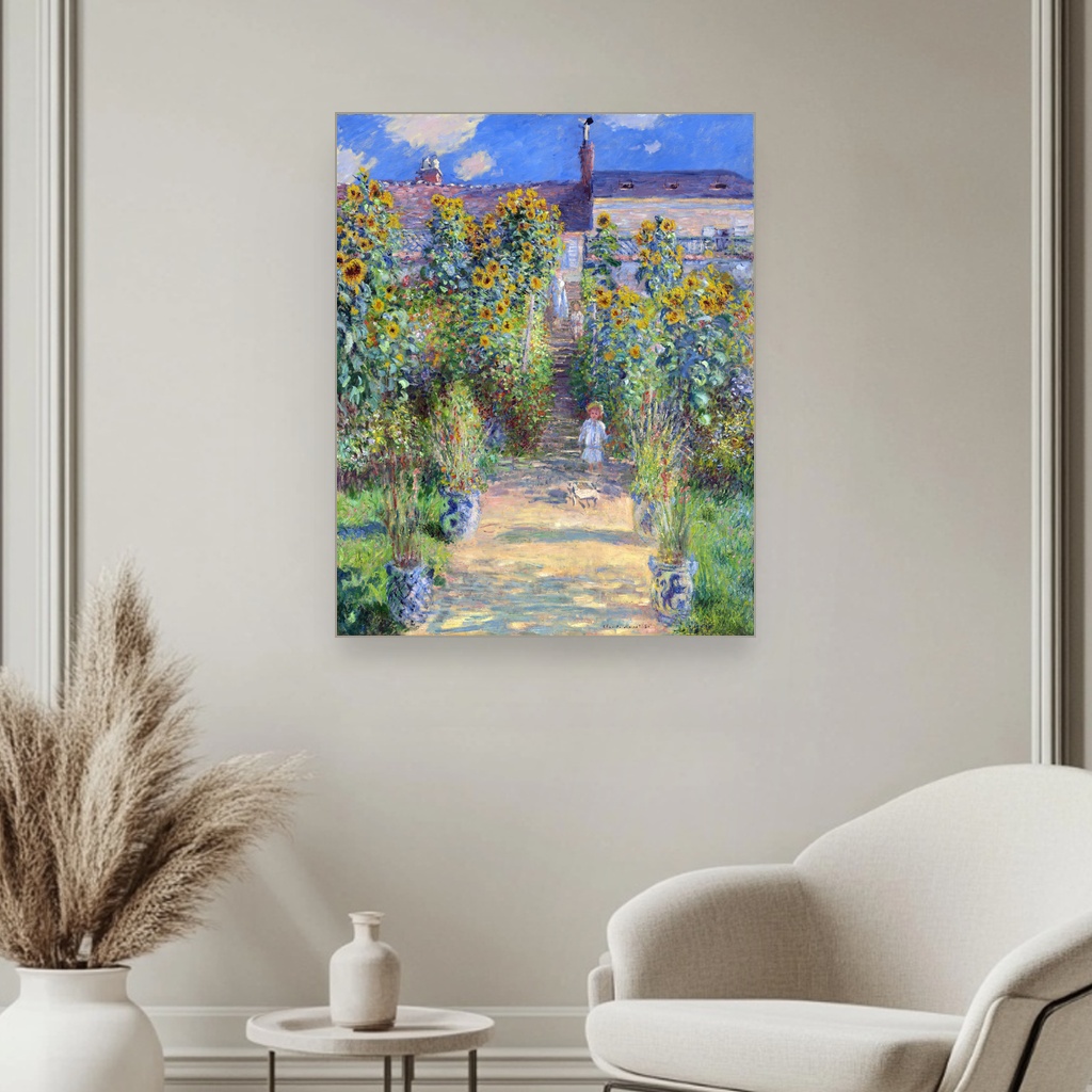 Vrt umetnika u Vétheuilu, Claude Monet, The Artists Garden at Vétheuil, slika na platnu 3 Vrt umetnika u Vétheuilu, Claude Monet, The Artists Garden at Vétheuil, slika na platnu - Slika 3