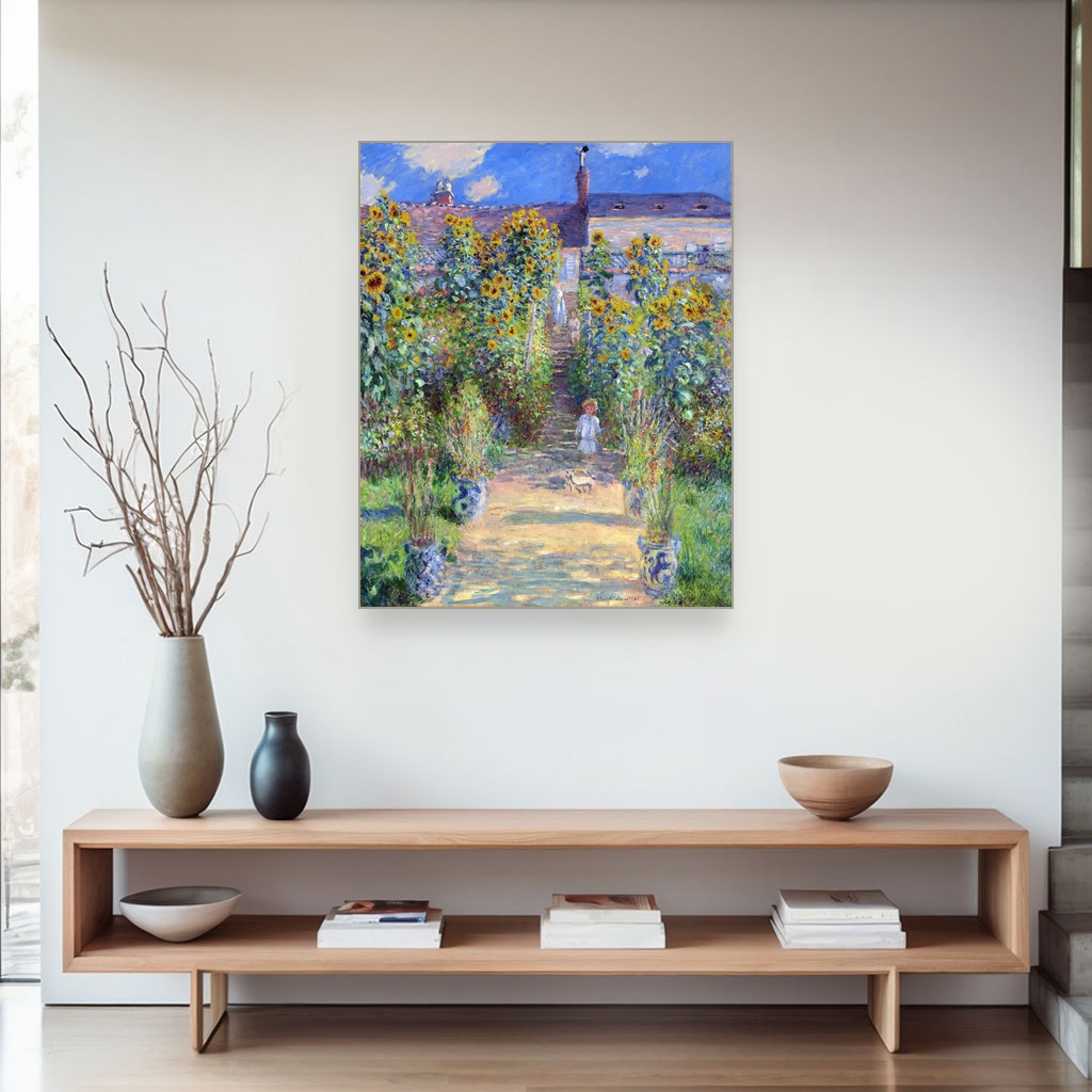 Vrt umetnika u Vétheuilu, Claude Monet, The Artists Garden at Vétheuil, slika na platnu 4 Vrt umetnika u Vétheuilu, Claude Monet, The Artists Garden at Vétheuil, slika na platnu - Slika 4