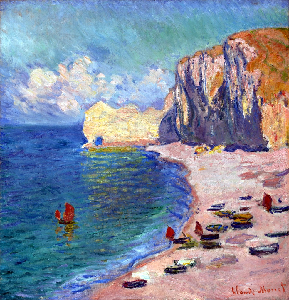 Plaža i litica Falaise d'Amont, Claude Monet, The Beach and the Falaise d'Amont, slika na platnu 8 Plaža i litica Falaise d'Amont, Claude Monet, The Beach and the Falaise d'Amont, slika na platnu - Slika 8