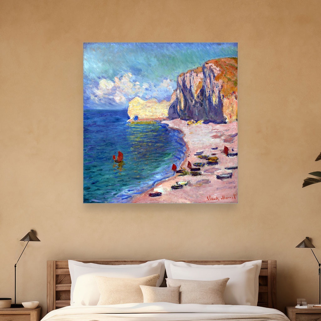 Plaža i litica Falaise d'Amont, Claude Monet, The Beach and the Falaise d'Amont, slika na platnu 5 Plaža i litica Falaise d'Amont, Claude Monet, The Beach and the Falaise d'Amont, slika na platnu - Slika 5