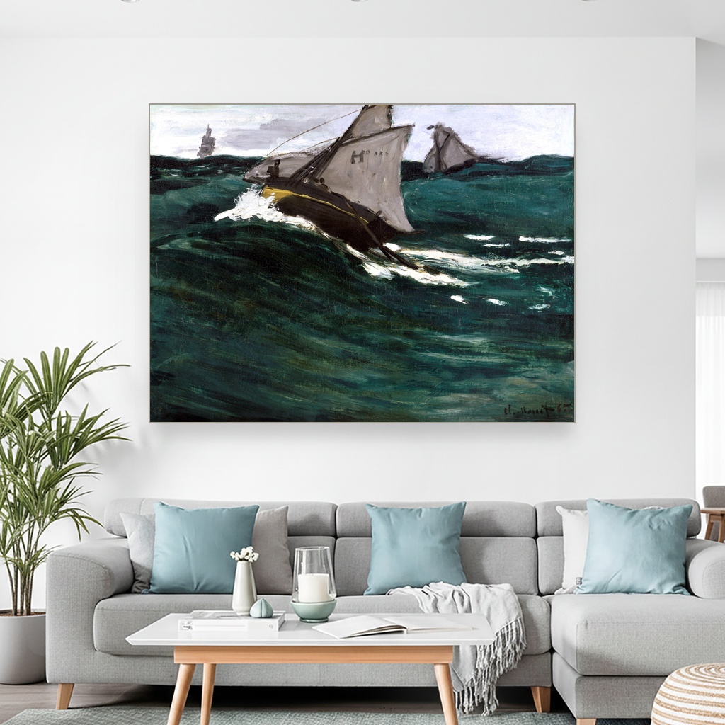 Zeleni talas, Gustave Courbet, The Green Wave, slika na platnu 2 Zeleni talas, Gustave Courbet, The Green Wave, slika na platnu - Slika 2