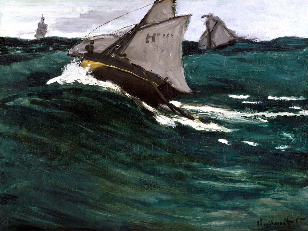 Zeleni talas, Gustave Courbet, The Green Wave, slika na platnu 8 Zeleni talas, Gustave Courbet, The Green Wave, slika na platnu - Slika 8
