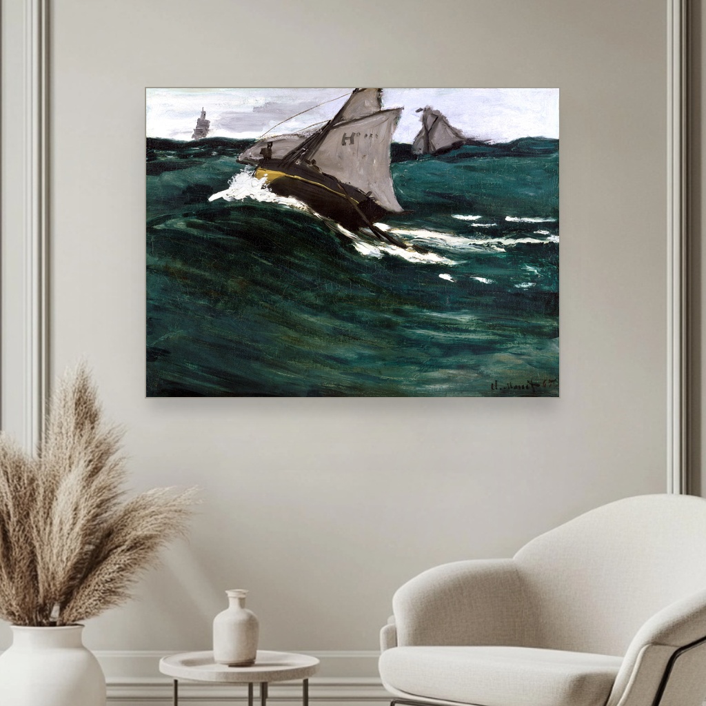 Zeleni talas, Gustave Courbet, The Green Wave, slika na platnu 3 Zeleni talas, Gustave Courbet, The Green Wave, slika na platnu - Slika 3