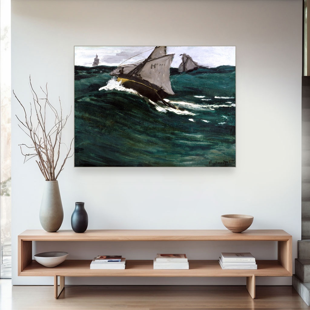 Zeleni talas, Gustave Courbet, The Green Wave, slika na platnu 4 Zeleni talas, Gustave Courbet, The Green Wave, slika na platnu - Slika 4