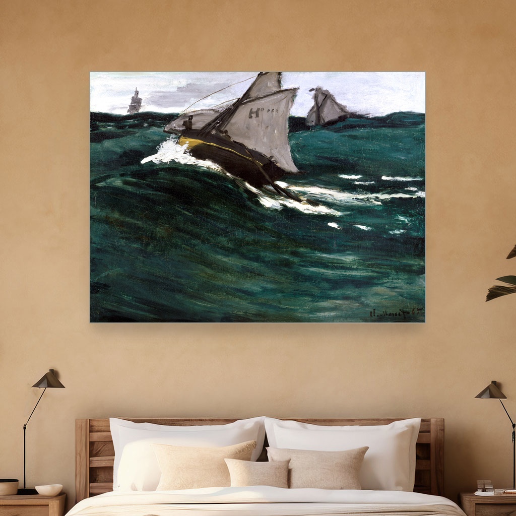 Zeleni talas, Gustave Courbet, The Green Wave, slika na platnu 5 Zeleni talas, Gustave Courbet, The Green Wave, slika na platnu - Slika 5