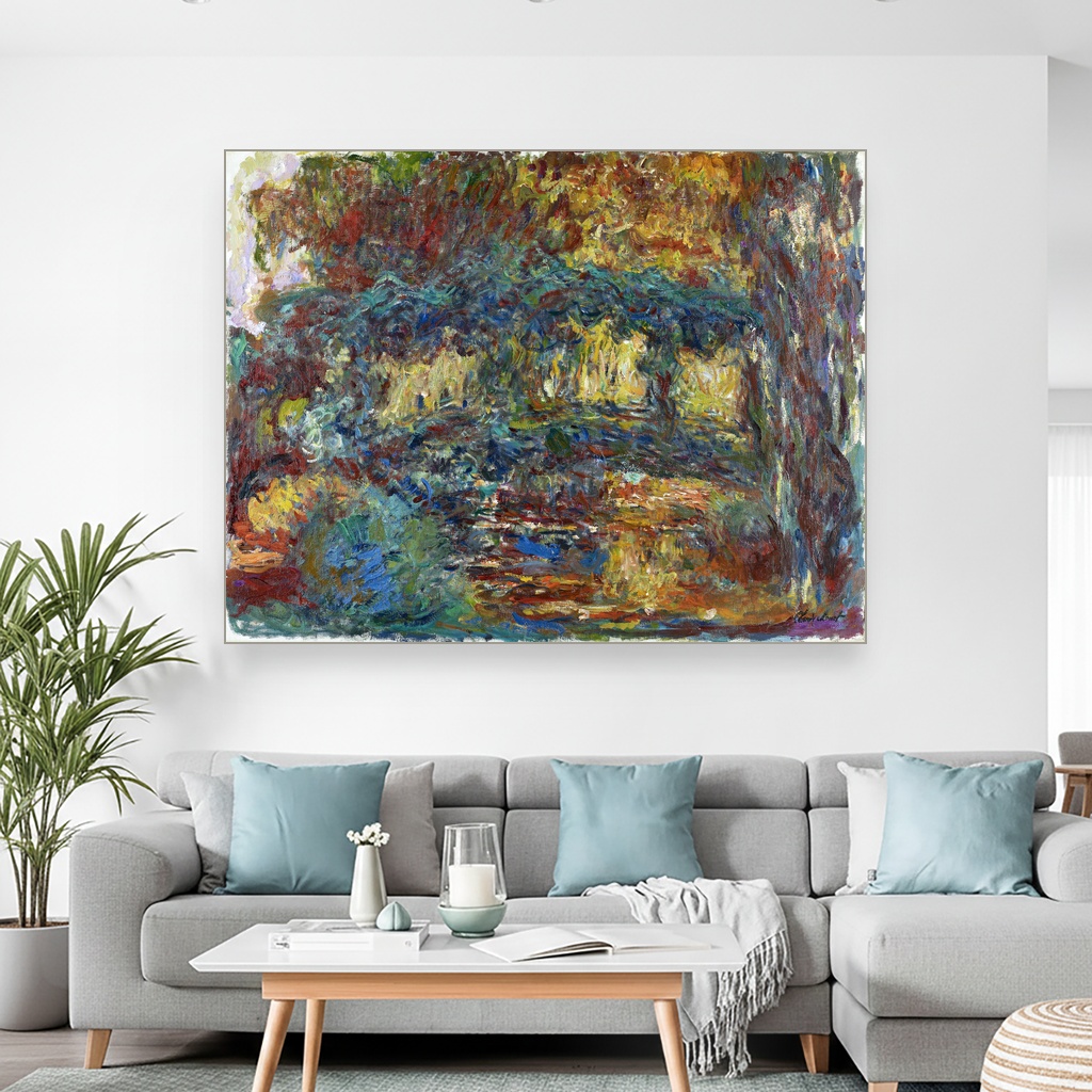 Japanski most, Claude Monet, The Japanese Footbridge, slika na platnu 2 Japanski most, Claude Monet, The Japanese Footbridge, slika na platnu - Slika 2