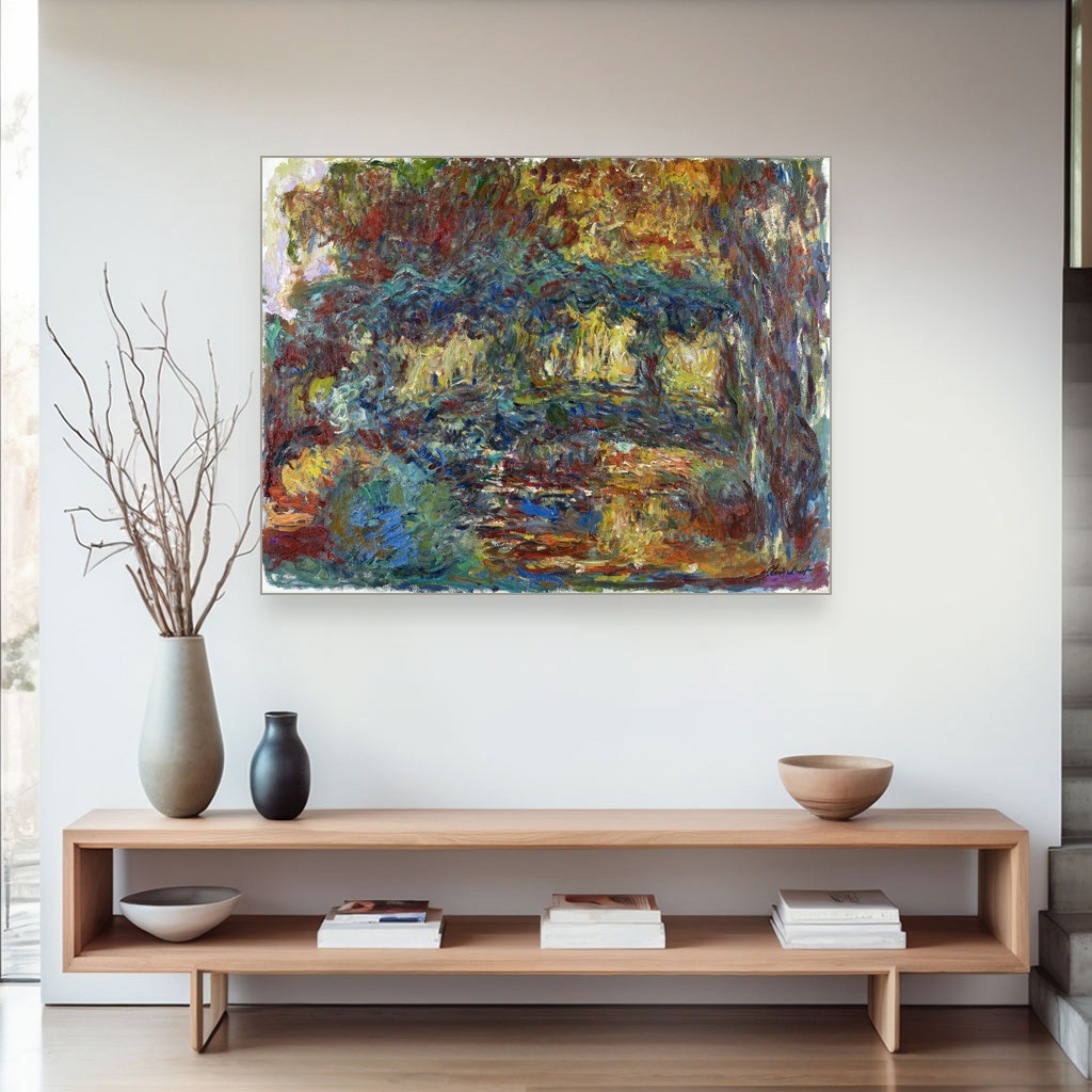 Japanski most, Claude Monet, The Japanese Footbridge, slika na platnu 4 Japanski most, Claude Monet, The Japanese Footbridge, slika na platnu - Slika 4