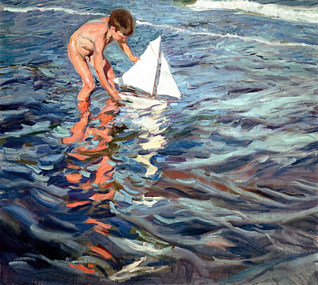 Mali jedrenjak, Joaquín Sorolla y Bastida, The Little Sailing Boat, slika na platnu 8 Mali jedrenjak, Joaquín Sorolla y Bastida, The Little Sailing Boat, slika na platnu - Slika 8