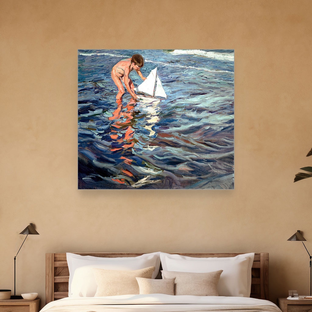 Mali jedrenjak, Joaquín Sorolla y Bastida, The Little Sailing Boat, slika na platnu 5 Mali jedrenjak, Joaquín Sorolla y Bastida, The Little Sailing Boat, slika na platnu - Slika 5