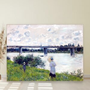 Šetnja pored železničkog mosta u Argenteju, Claude Monet, The Promenade with the Railroad Bridge Argenteuil, slika na platnu