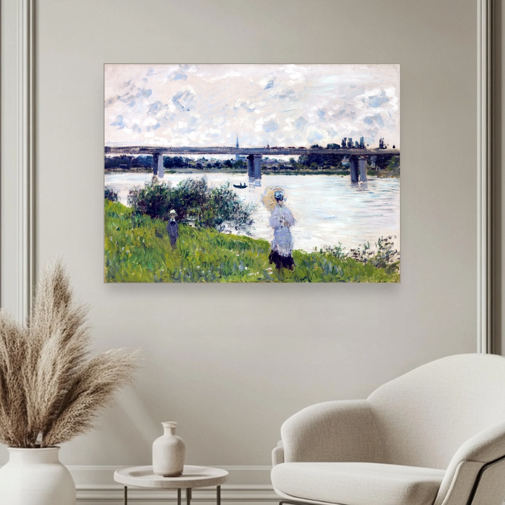 Šetnja pored železničkog mosta u Argenteju, Claude Monet, The Promenade with the Railroad Bridge Argenteuil, slika na platnu 3 Šetnja pored železničkog mosta u Argenteju, Claude Monet, The Promenade with the Railroad Bridge Argenteuil, slika na platnu - Slika 3