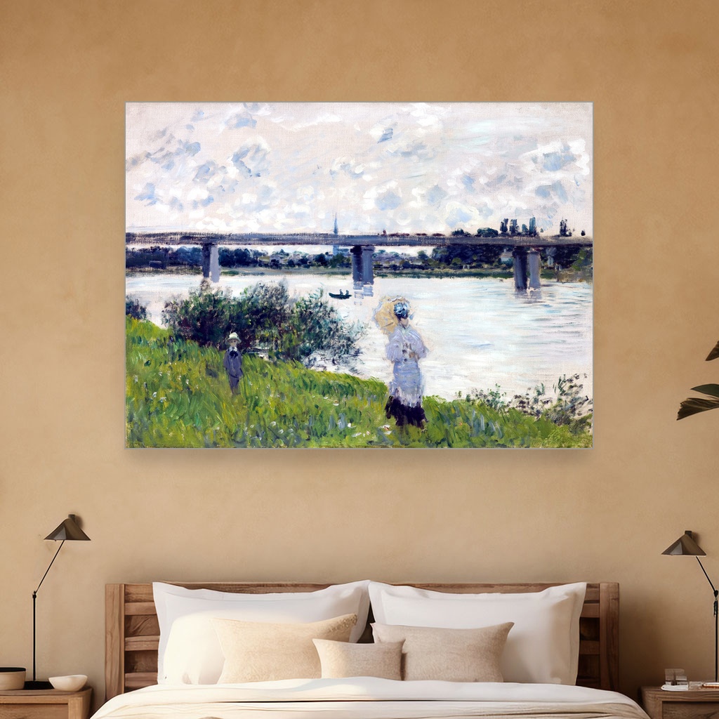 Šetnja pored železničkog mosta u Argenteju, Claude Monet, The Promenade with the Railroad Bridge Argenteuil, slika na platnu 5 Šetnja pored železničkog mosta u Argenteju, Claude Monet, The Promenade with the Railroad Bridge Argenteuil, slika na platnu - Slika 5