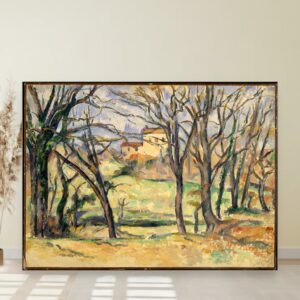 Drveće i kuće kod Jas de Bufan, Paul Cézanne, Trees and Houses Near the Jas de Bouffan, slika na platnu