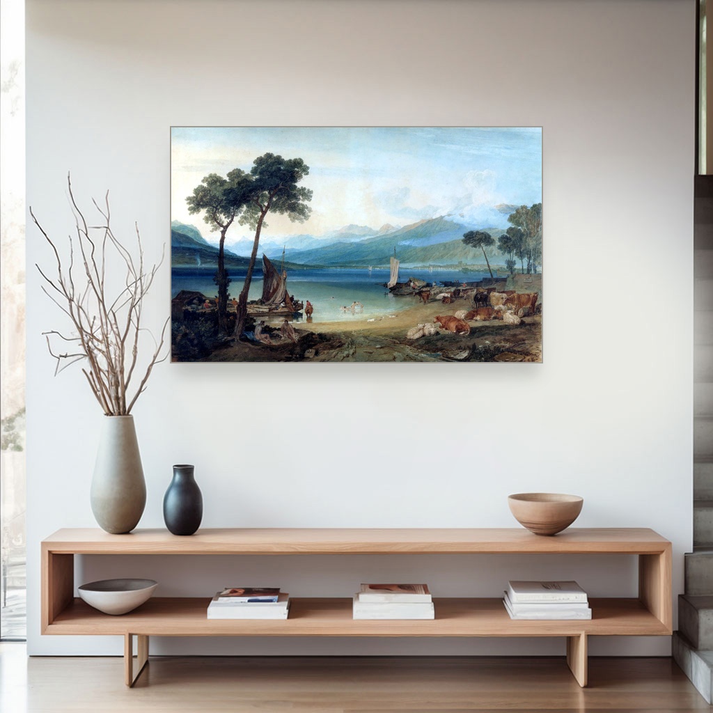 Jezero Ženeva i Mont Blan, J. M. W. Turner, Lake Geneva and Mount Blanc, slika na platnu 4 Jezero Ženeva i Mont Blan, J. M. W. Turner, Lake Geneva and Mount Blanc, slika na platnu - Slika 4