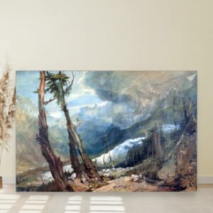 More leda u dolini Šamonija, Joseph Mallord William Turner, Mer de Glace in the Valley of Chamonix, slika na platnu