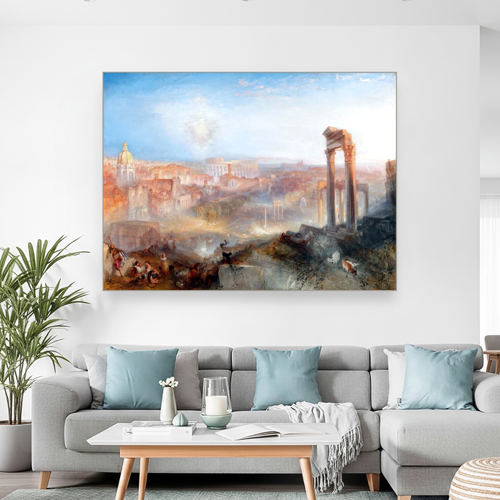 Rimsko polje Campo Vaccino, Joseph Mallord William Turner, Modern Rome Campo Vaccino, slika na platnu 2 Rimsko polje Campo Vaccino, Joseph Mallord William Turner, Modern Rome Campo Vaccino, slika na platnu - Slika 2