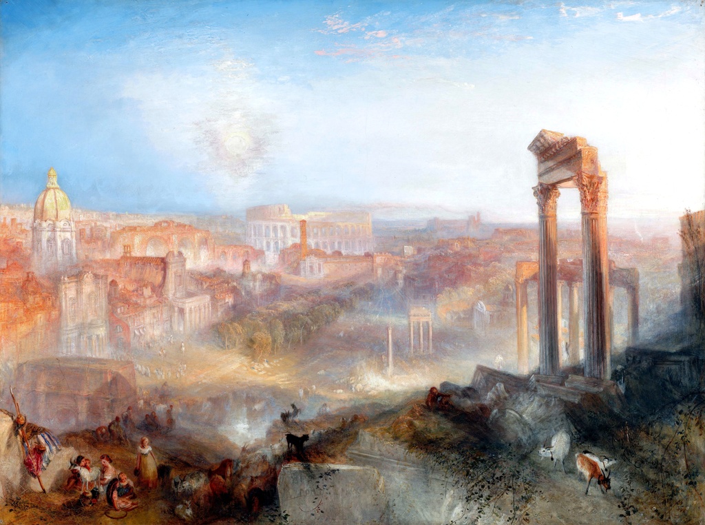 Rimsko polje Campo Vaccino, Joseph Mallord William Turner, Modern Rome Campo Vaccino, slika na platnu 8 Rimsko polje Campo Vaccino, Joseph Mallord William Turner, Modern Rome Campo Vaccino, slika na platnu - Slika 8