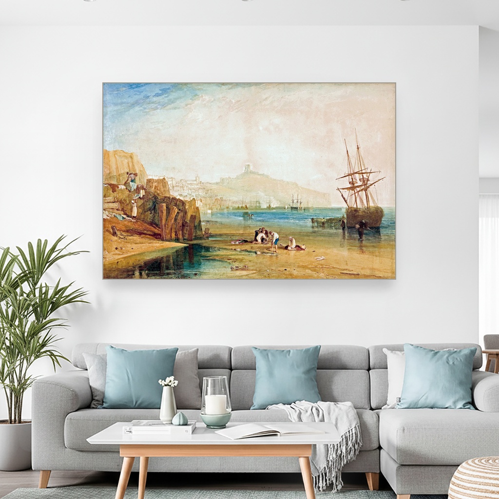 Grad i zamak Skarbora ujutru sa dečacima koji hvataju rakove, J. M. W. Turner, Scarborough town and castle morning boys catching crabs, slika na platnu 2 Grad i zamak Skarbora ujutru sa dečacima koji hvataju rakove, J. M. W. Turner, Scarborough town and castle morning boys catching crabs, slika na platnu - Slika 2