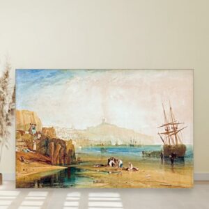 Grad i zamak Skarbora ujutru sa dečacima koji hvataju rakove, J. M. W. Turner, Scarborough town and castle morning boys catching crabs, slika na platnu