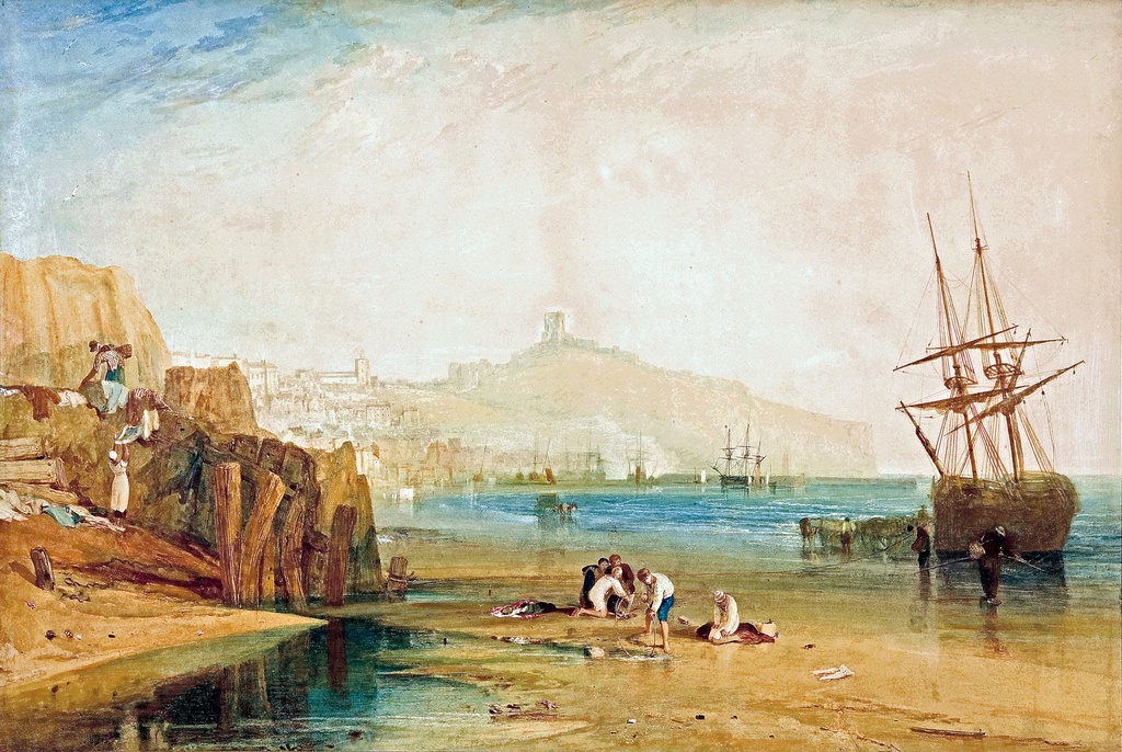 Grad i zamak Skarbora ujutru sa dečacima koji hvataju rakove, J. M. W. Turner, Scarborough town and castle morning boys catching crabs, slika na platnu 8 Grad i zamak Skarbora ujutru sa dečacima koji hvataju rakove, J. M. W. Turner, Scarborough town and castle morning boys catching crabs, slika na platnu - Slika 8