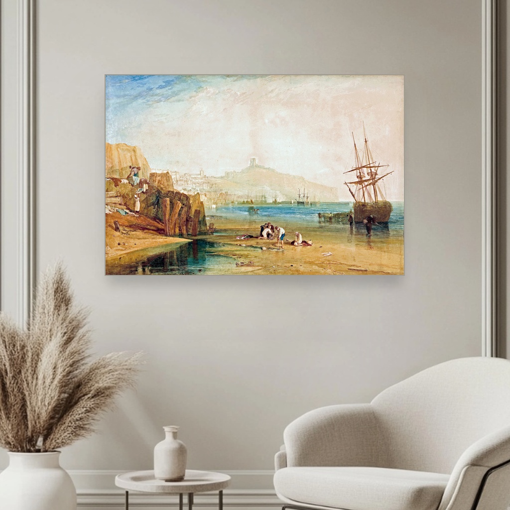 Grad i zamak Skarbora ujutru sa dečacima koji hvataju rakove, J. M. W. Turner, Scarborough town and castle morning boys catching crabs, slika na platnu 3 Grad i zamak Skarbora ujutru sa dečacima koji hvataju rakove, J. M. W. Turner, Scarborough town and castle morning boys catching crabs, slika na platnu - Slika 3