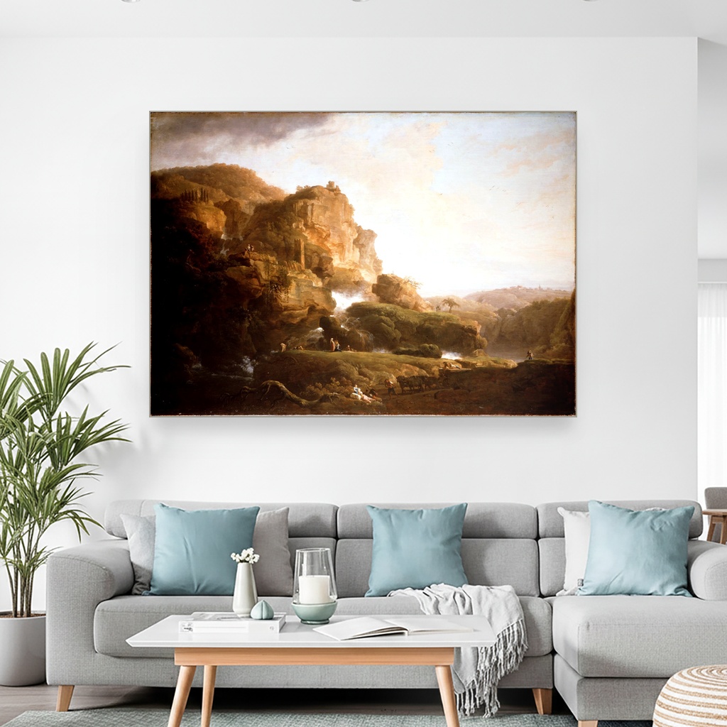 Italijanski pejzaž, Claude-Joseph Vernet, Italian Landscape, slika na platnu 2 Italijanski pejzaž, Claude-Joseph Vernet, Italian Landscape, slika na platnu - Slika 2