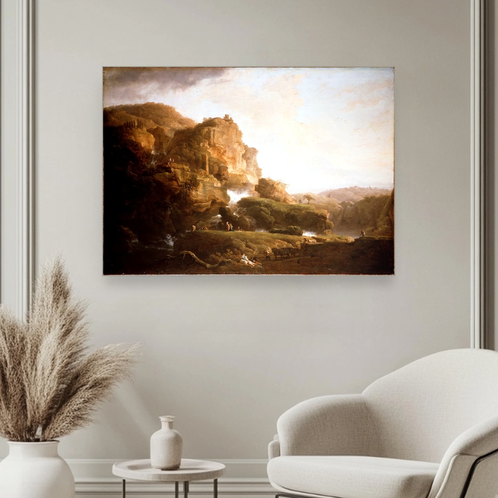 Italijanski pejzaž, Claude-Joseph Vernet, Italian Landscape, slika na platnu 3 Italijanski pejzaž, Claude-Joseph Vernet, Italian Landscape, slika na platnu - Slika 3