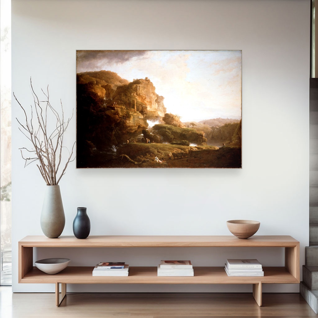 Italijanski pejzaž, Claude-Joseph Vernet, Italian Landscape, slika na platnu 4 Italijanski pejzaž, Claude-Joseph Vernet, Italian Landscape, slika na platnu - Slika 4