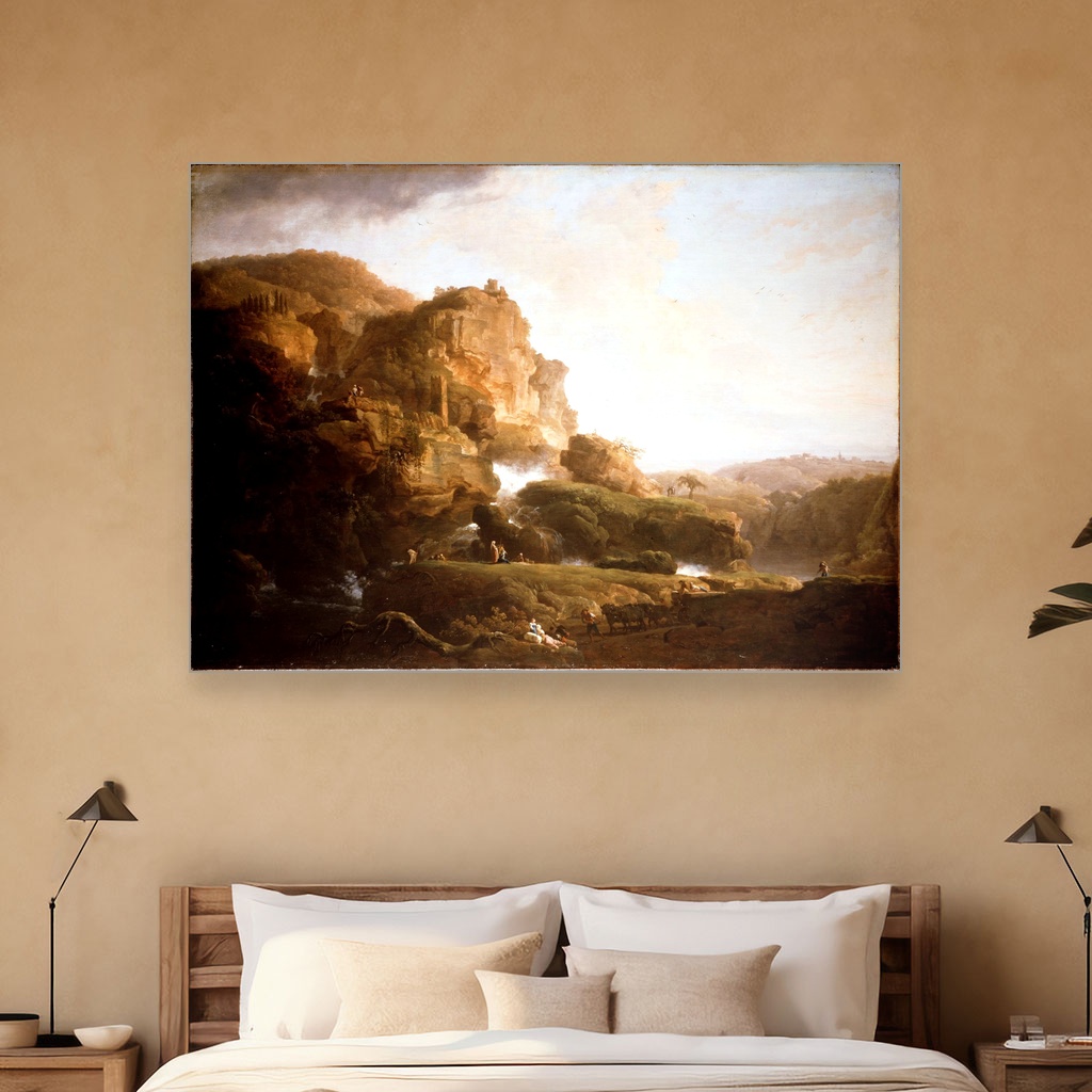 Italijanski pejzaž, Claude-Joseph Vernet, Italian Landscape, slika na platnu 5 Italijanski pejzaž, Claude-Joseph Vernet, Italian Landscape, slika na platnu - Slika 5