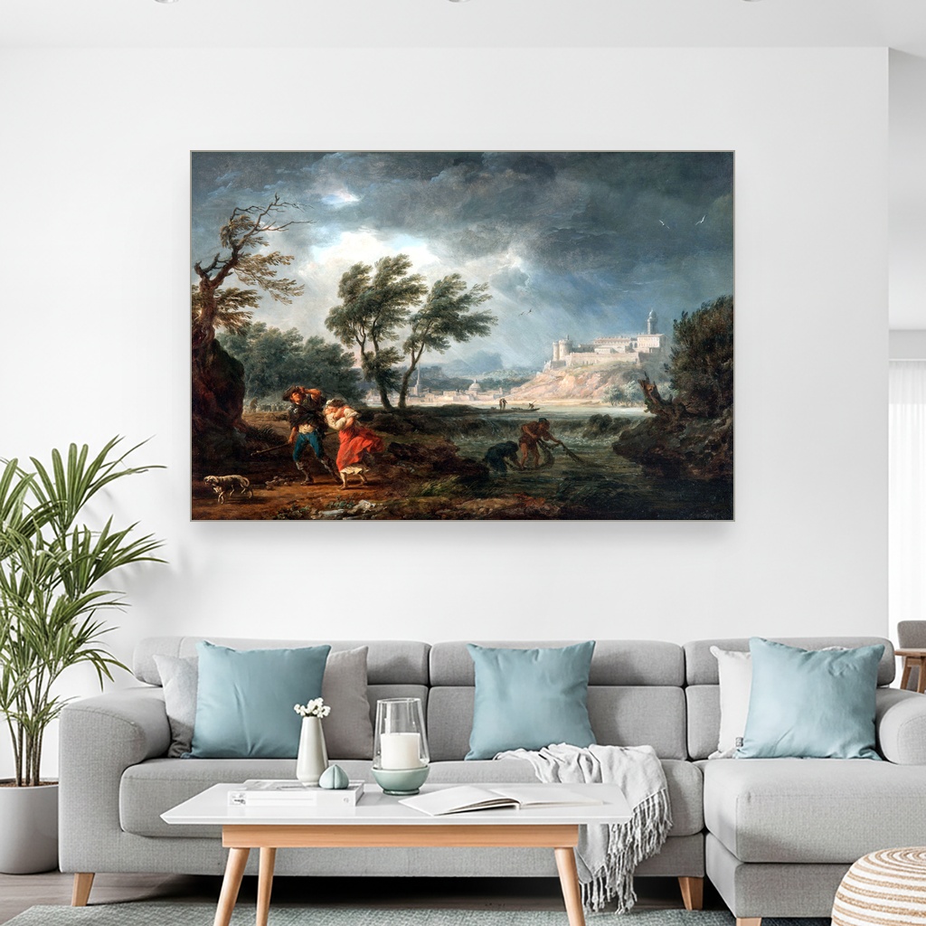 Četiri doba dana podne, Claude-Joseph Vernet, The four times of day Midday, slika na platnu 2 Četiri doba dana podne, Claude-Joseph Vernet, The four times of day Midday, slika na platnu - Slika 2