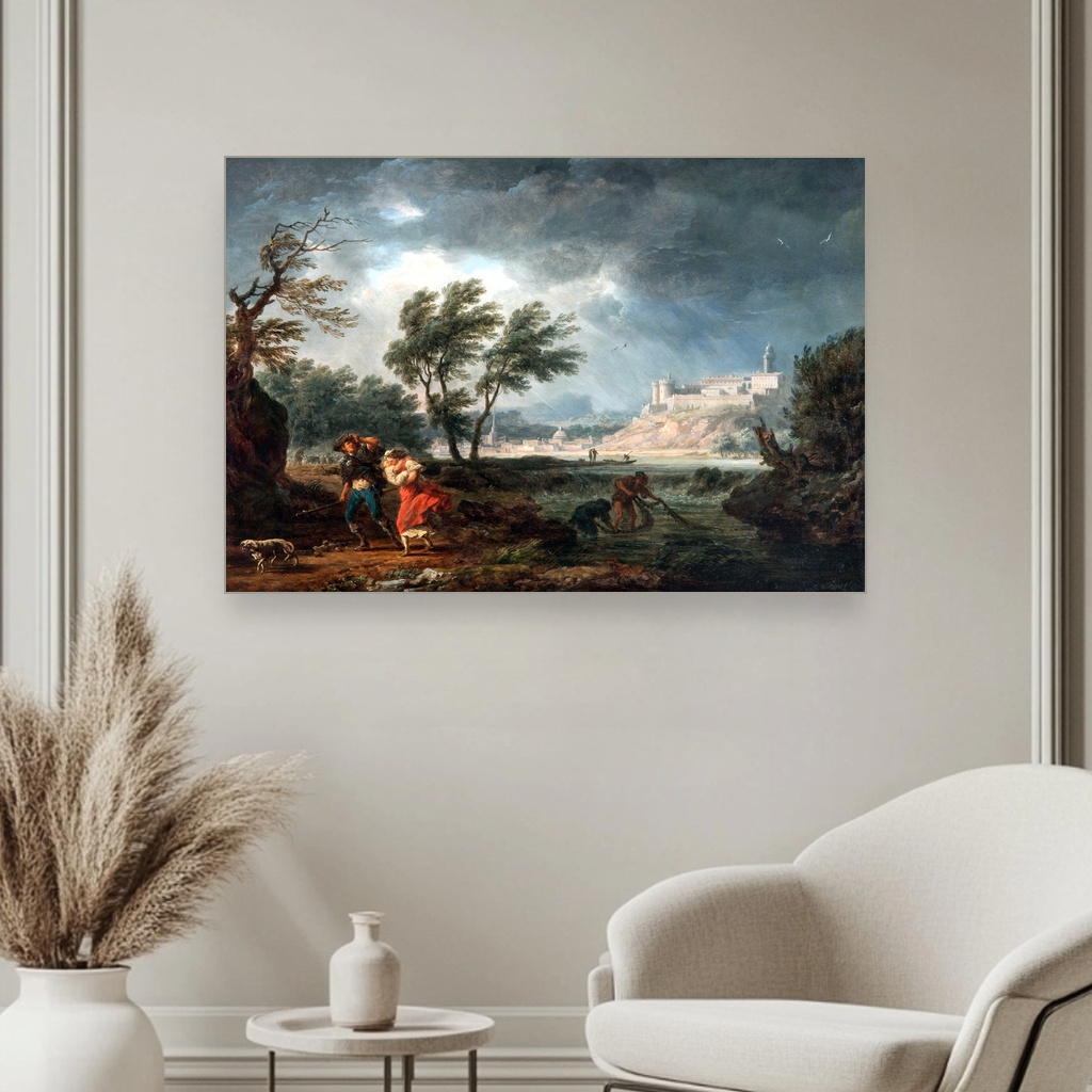 Četiri doba dana podne, Claude-Joseph Vernet, The four times of day Midday, slika na platnu 3 Četiri doba dana podne, Claude-Joseph Vernet, The four times of day Midday, slika na platnu - Slika 3