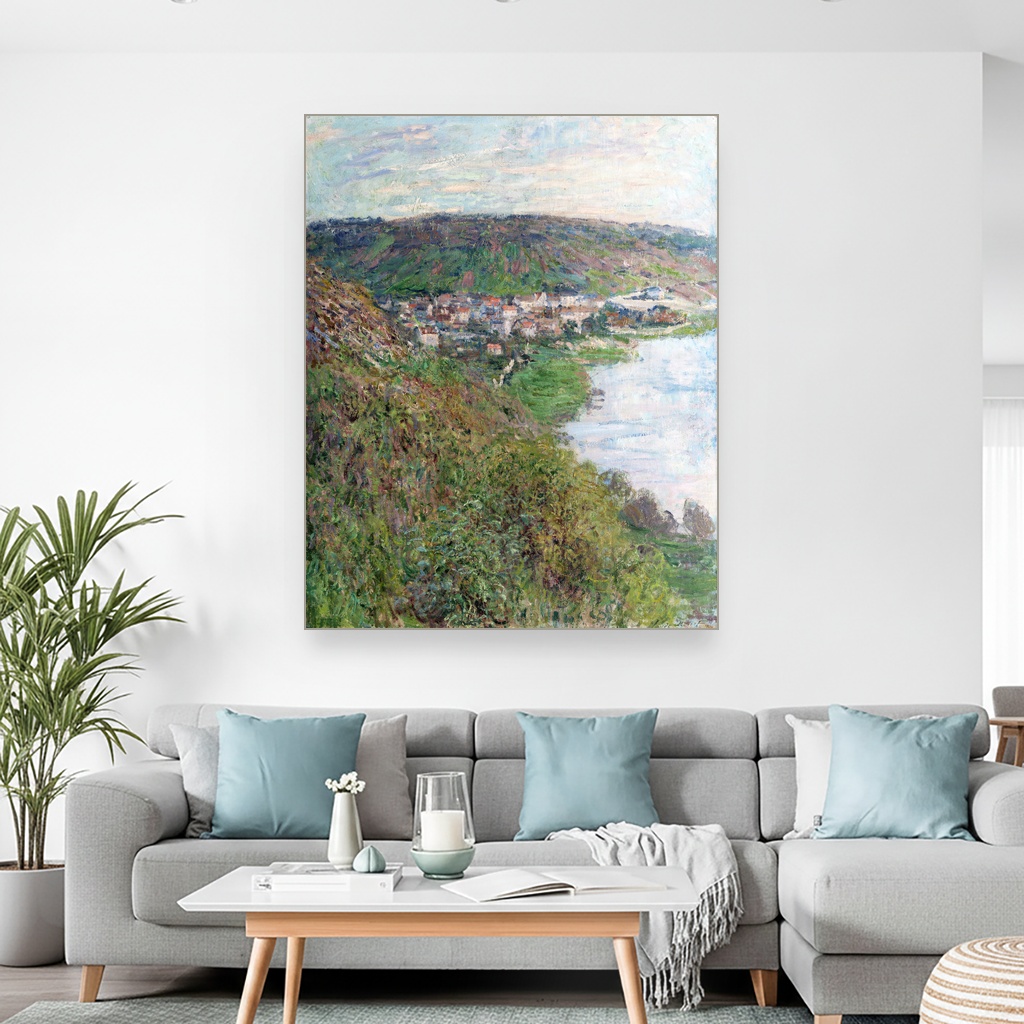 Claude Monet — reprodukcije na platnu 3 Pogled na Vétheuil slika na platnu