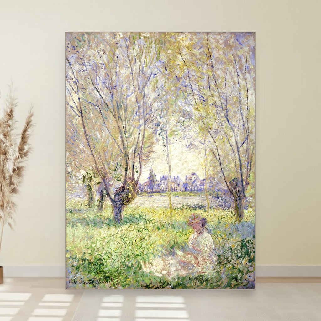 Žena sedeća pod vrbama, Mary Cassatt, Woman Seated under the Willows, slika na platnu 1 Žena sedeća pod vrbama, Mary Cassatt, Woman Seated under the Willows, slika na platnu