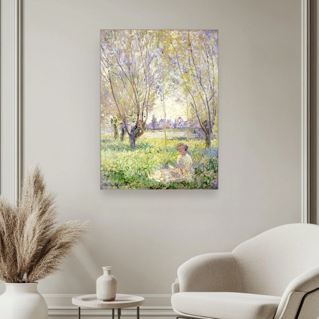Žena sedeća pod vrbama, Mary Cassatt, Woman Seated under the Willows, slika na platnu 3 Žena sedeća pod vrbama, Mary Cassatt, Woman Seated under the Willows, slika na platnu - Slika 3