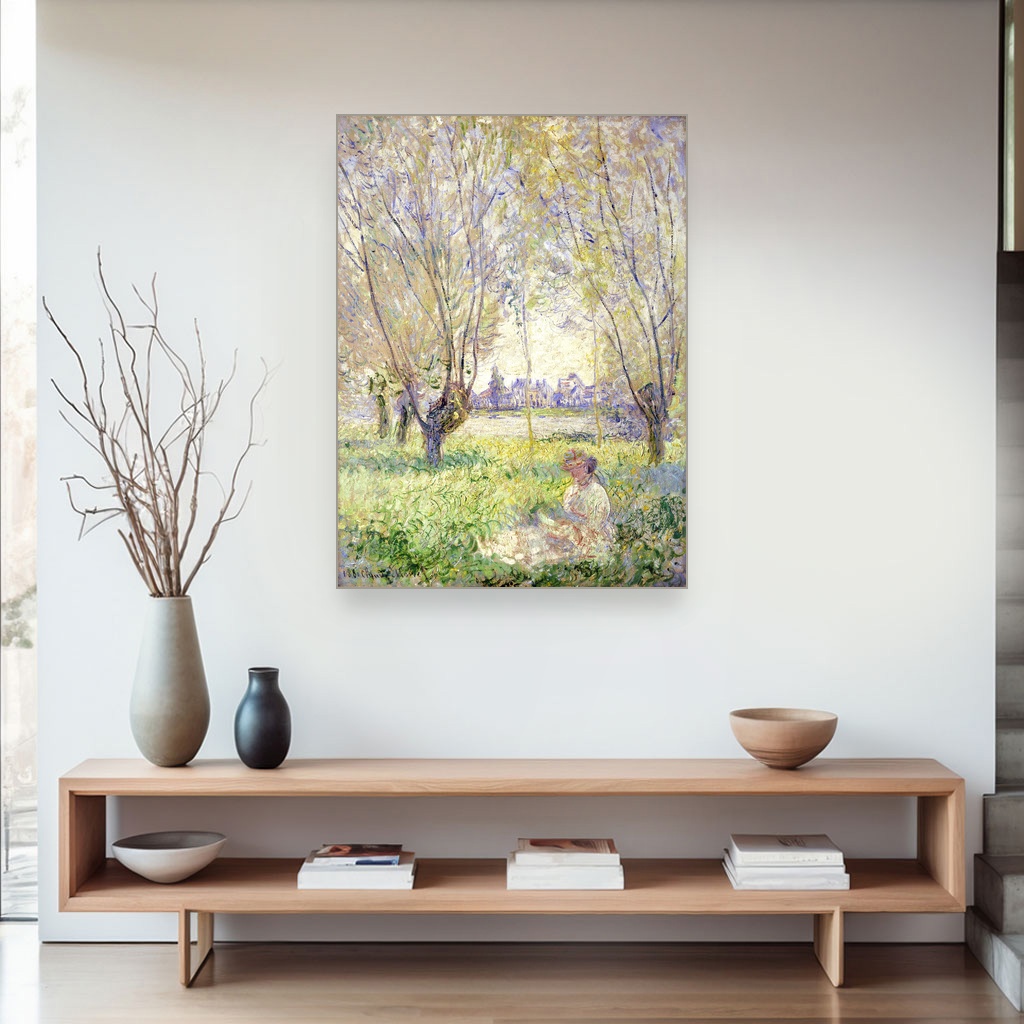 Žena sedeća pod vrbama, Mary Cassatt, Woman Seated under the Willows, slika na platnu 4 Žena sedeća pod vrbama, Mary Cassatt, Woman Seated under the Willows, slika na platnu - Slika 4