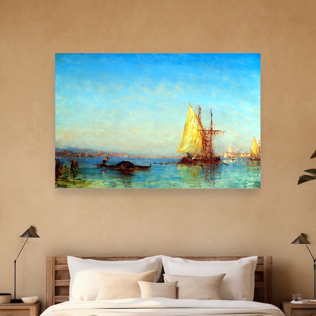 Pogled na Veneciju, Félix Ziem, View of Venice, slika na platnu 5 Pogled na Veneciju, Félix Ziem, View of Venice, slika na platnu - Slika 5