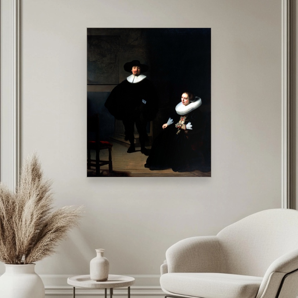 Dama i gospodin u crnom, Rembrandt van Rijn, A Lady and Gentleman in Black, slika na platnu 3 Dama i gospodin u crnom, Rembrandt van Rijn, A Lady and Gentleman in Black, slika na platnu - Slika 3