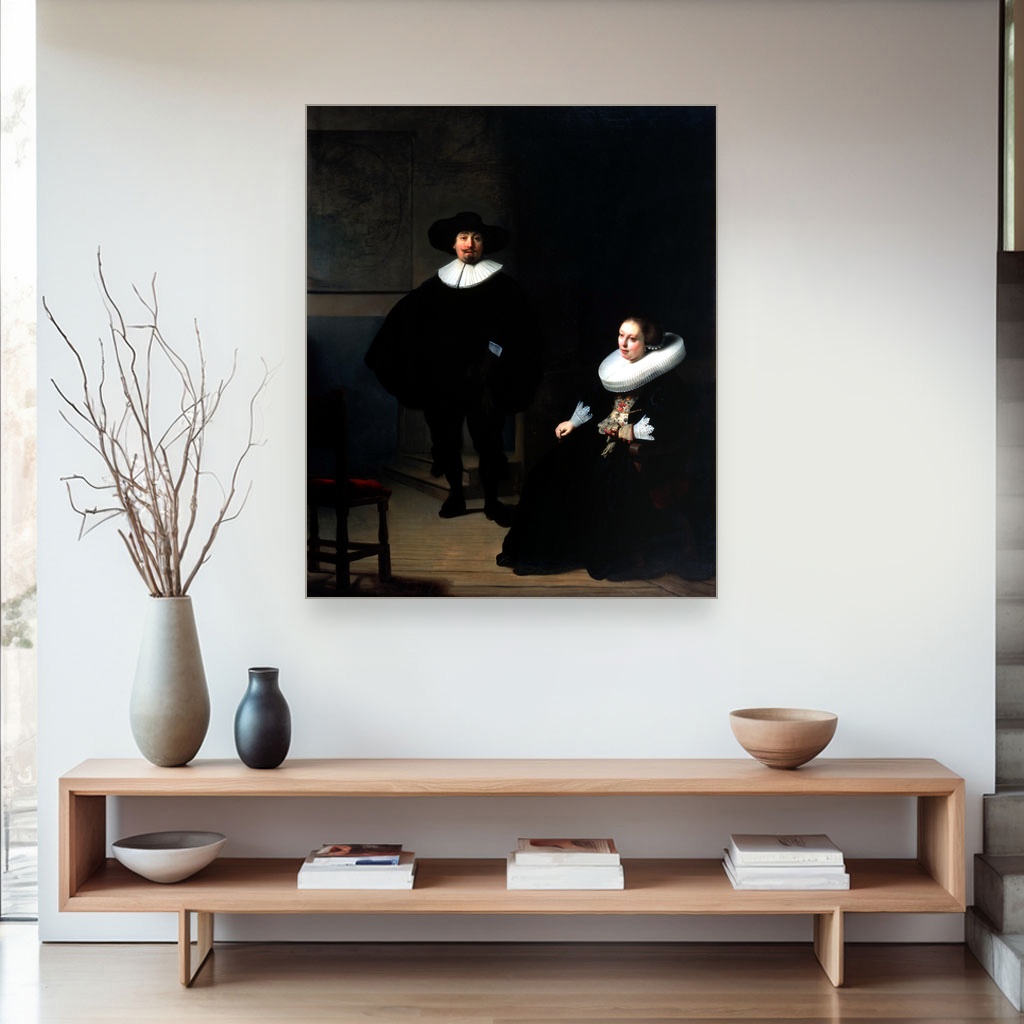 Dama i gospodin u crnom, Rembrandt van Rijn, A Lady and Gentleman in Black, slika na platnu 4 Dama i gospodin u crnom, Rembrandt van Rijn, A Lady and Gentleman in Black, slika na platnu - Slika 4