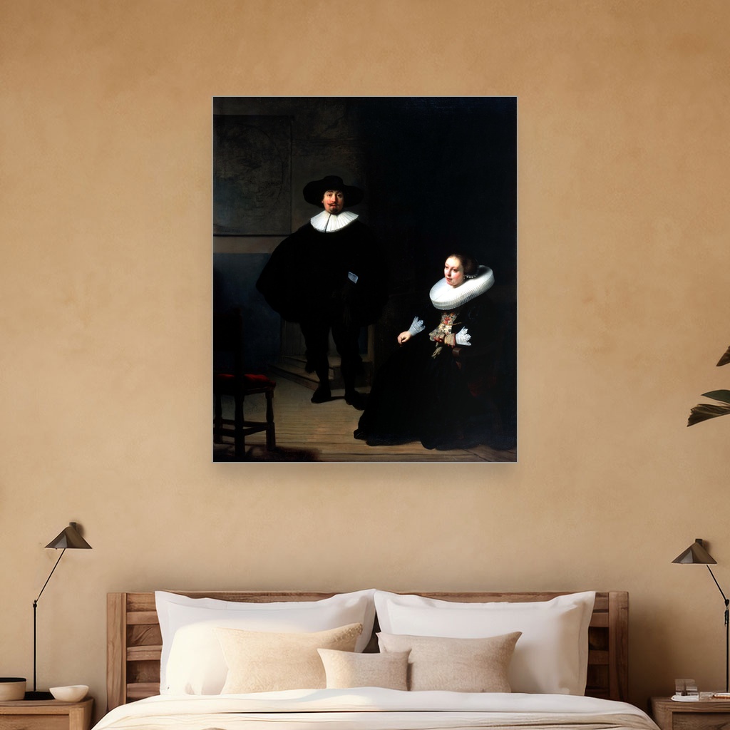 Dama i gospodin u crnom, Rembrandt van Rijn, A Lady and Gentleman in Black, slika na platnu 5 Dama i gospodin u crnom, Rembrandt van Rijn, A Lady and Gentleman in Black, slika na platnu - Slika 5